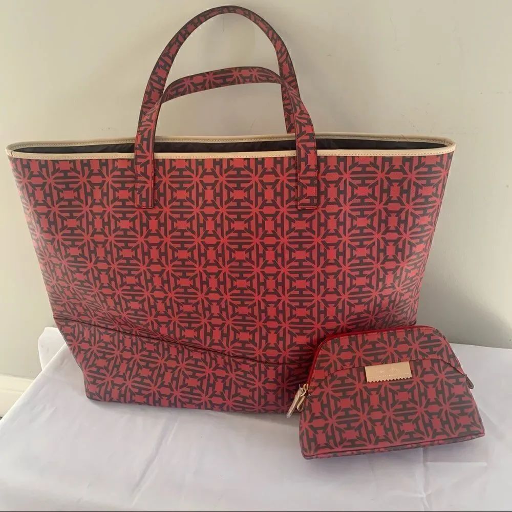 India Hicks Truly Madly Deeply Tote Duo - Red Heritage